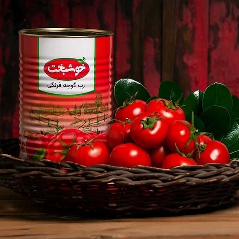 رب گوجه فرنگی 800 گرمی خوشبخت مناسب بازار مواد غذایی